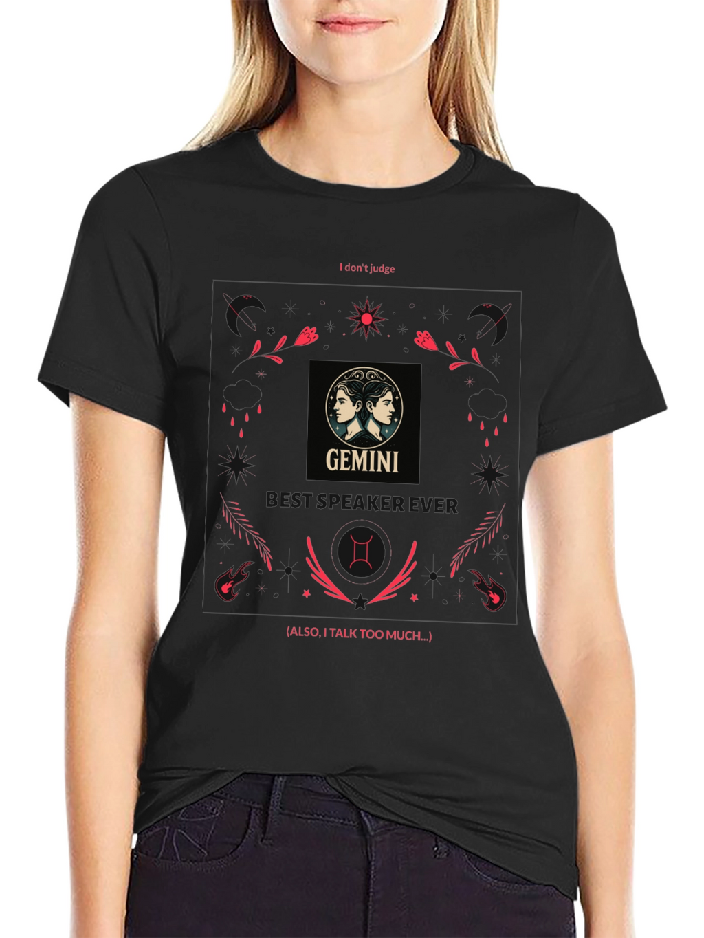 Gemini Zodiac T-Shirt - I Dont Judge Tee
