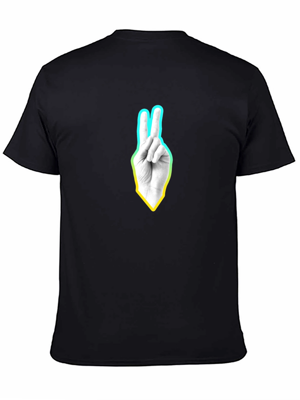 Peace Sign Graphic T-Shirt - Casual Black Tee