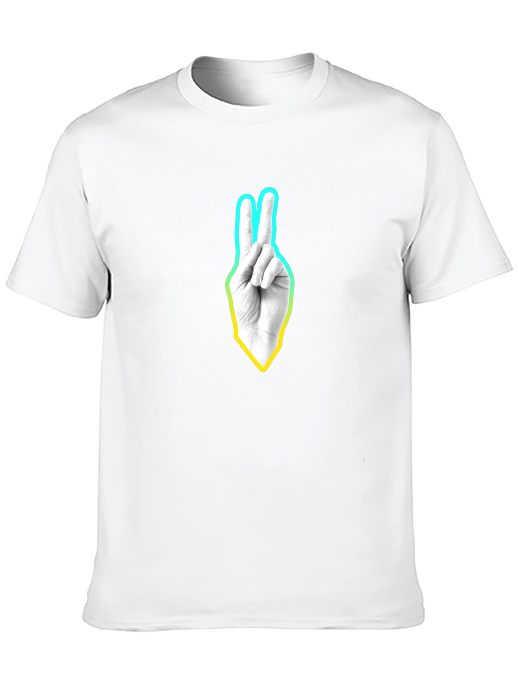 Peace Sign Graphic T-Shirt - Casual Black Tee