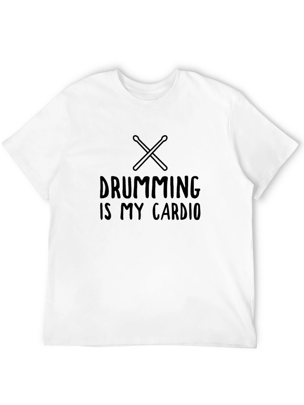 Drumming is My Cardio Black T-Shirt