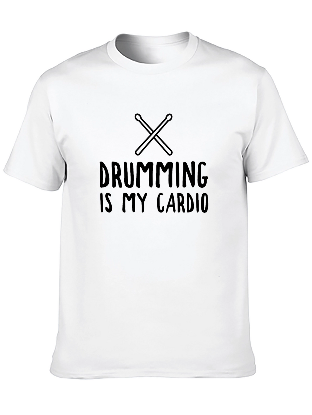 Drumming is My Cardio Black T-Shirt