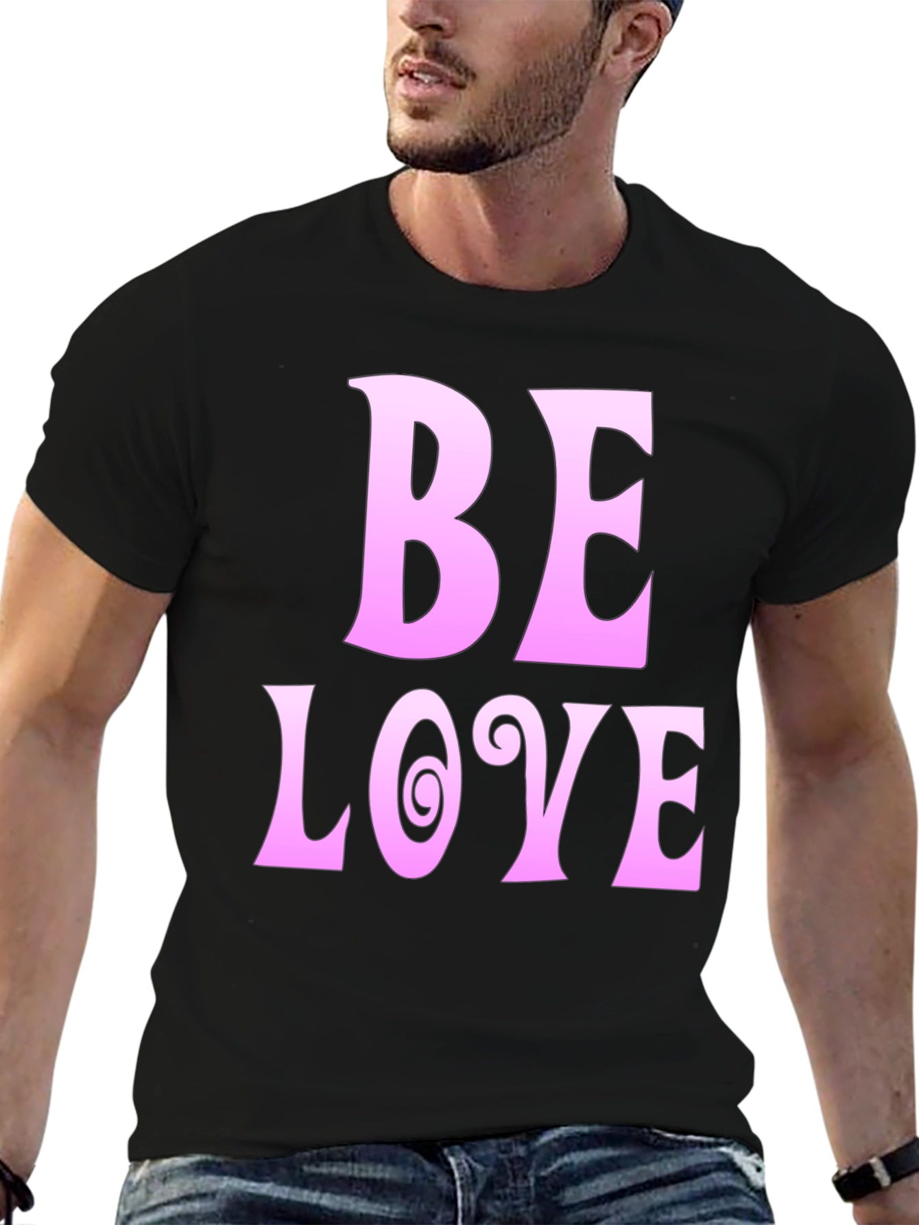 Be Love Black Graphic Tee