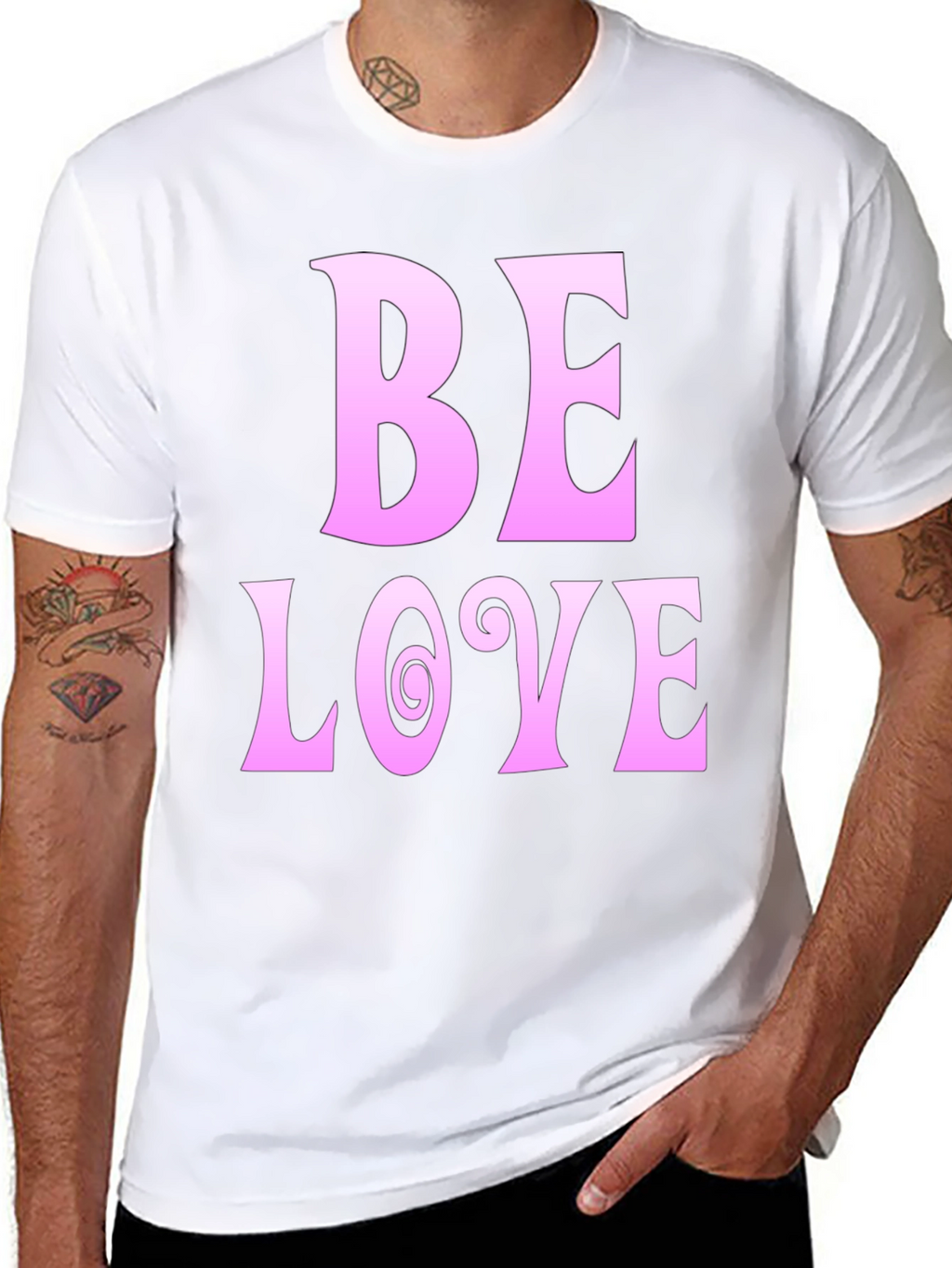 Be Love Black Graphic Tee