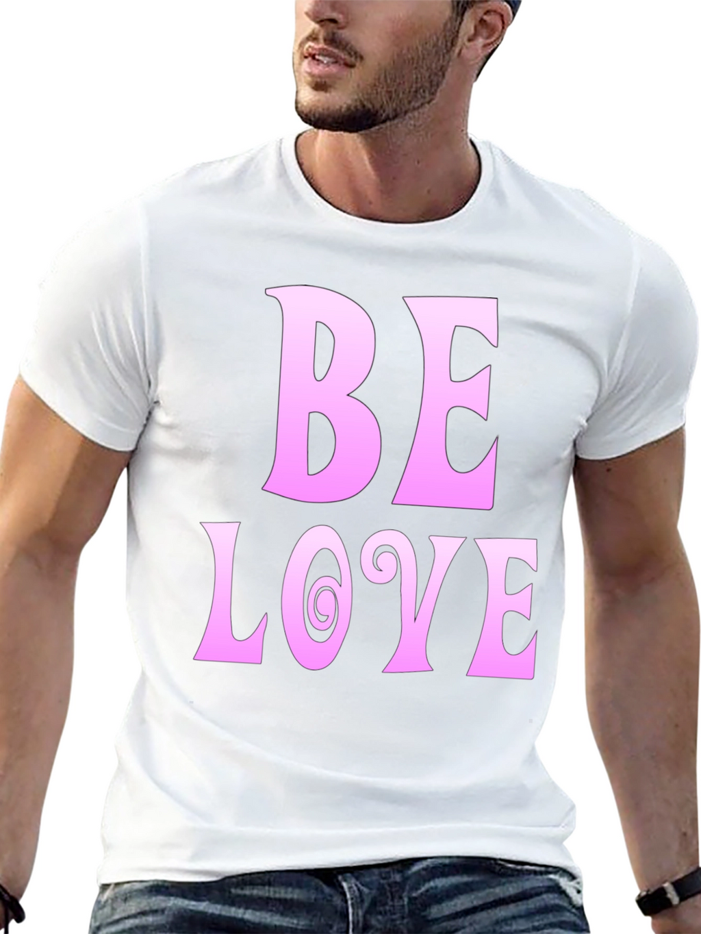 Be Love Black Graphic Tee