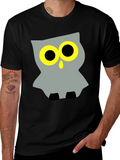 Cool Owl Graphic Black T-Shirt