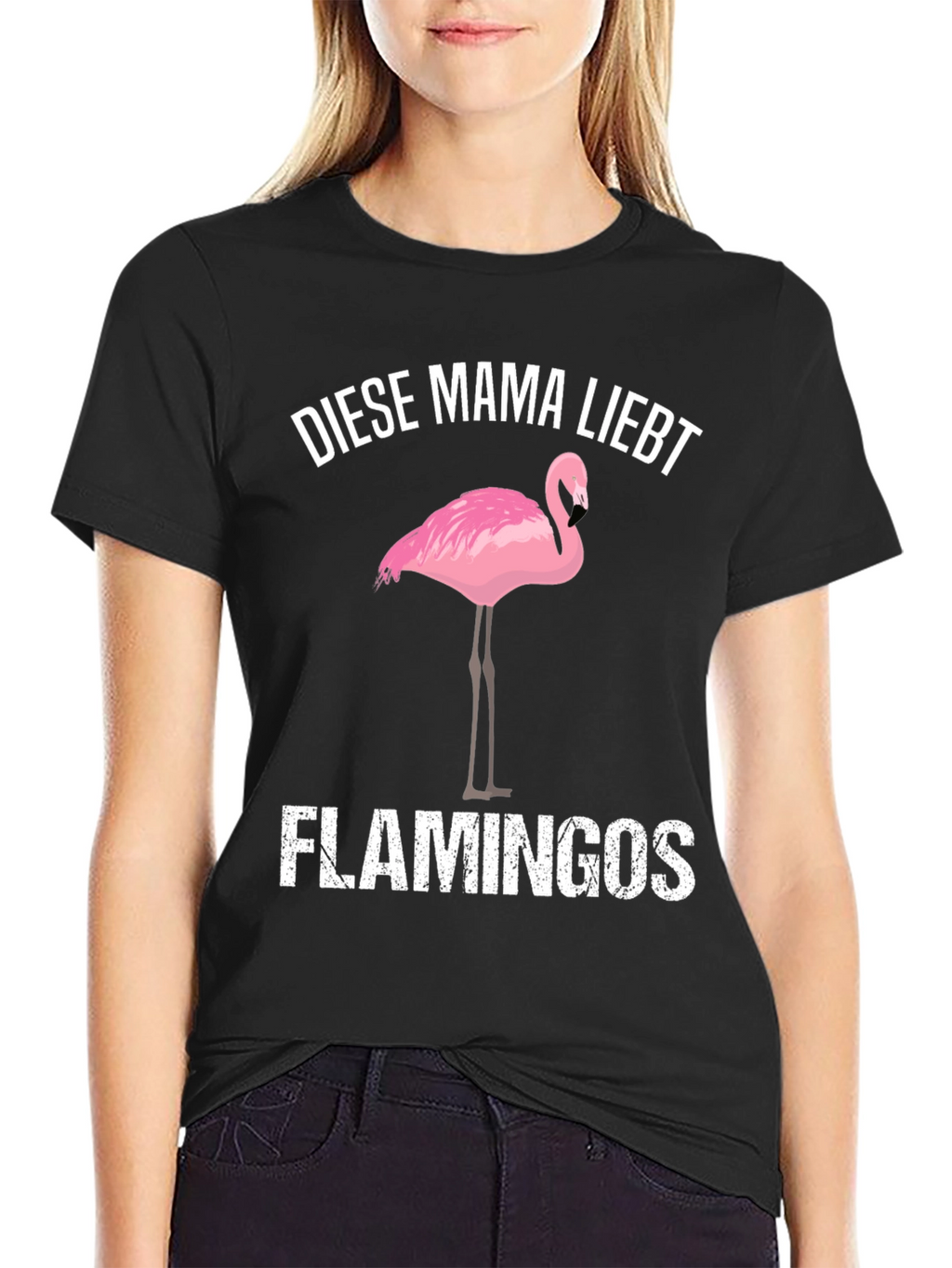 Mama Loves Flamingos Graphic T-Shirt