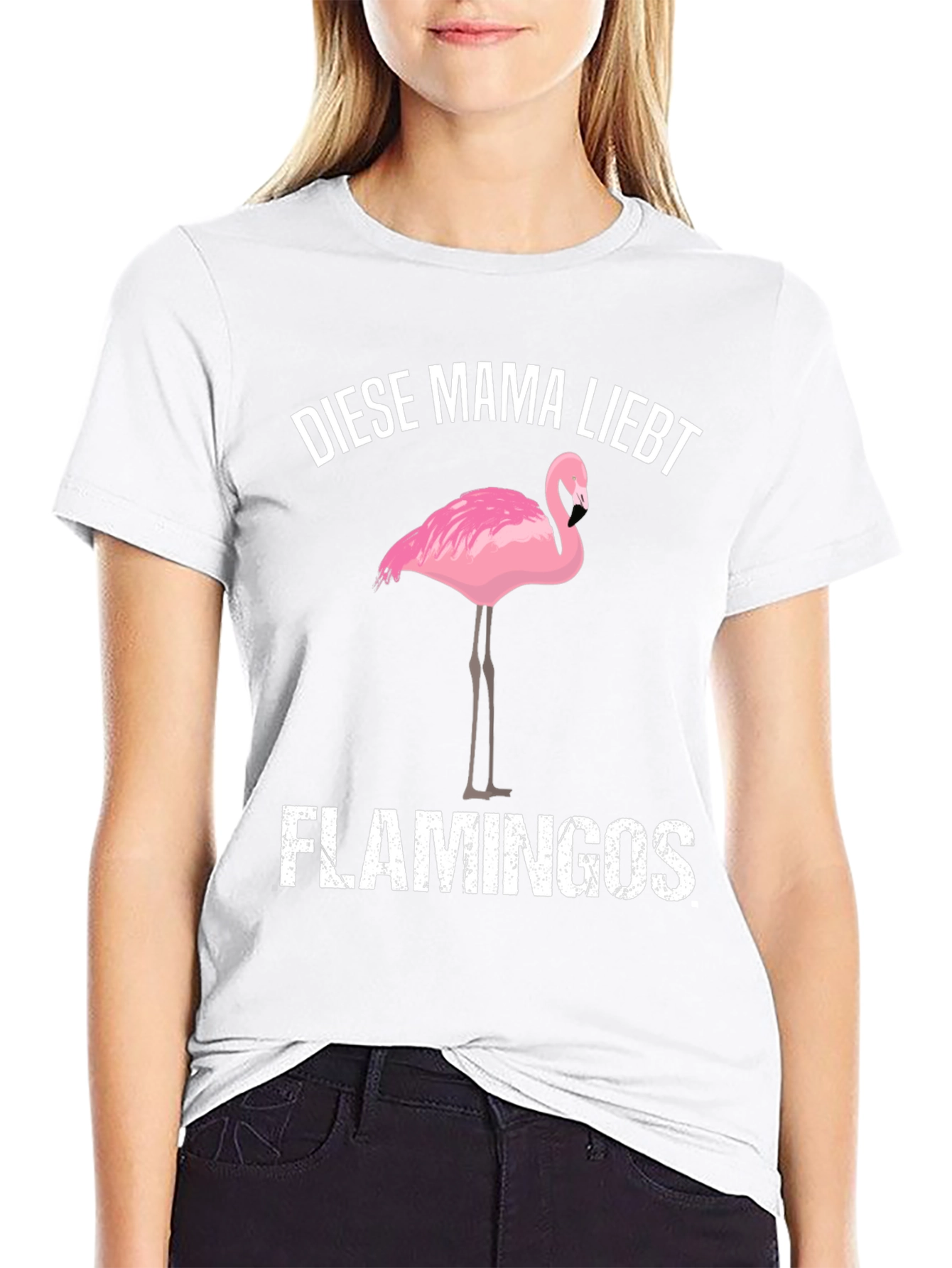 Mama Loves Flamingos Graphic T-Shirt