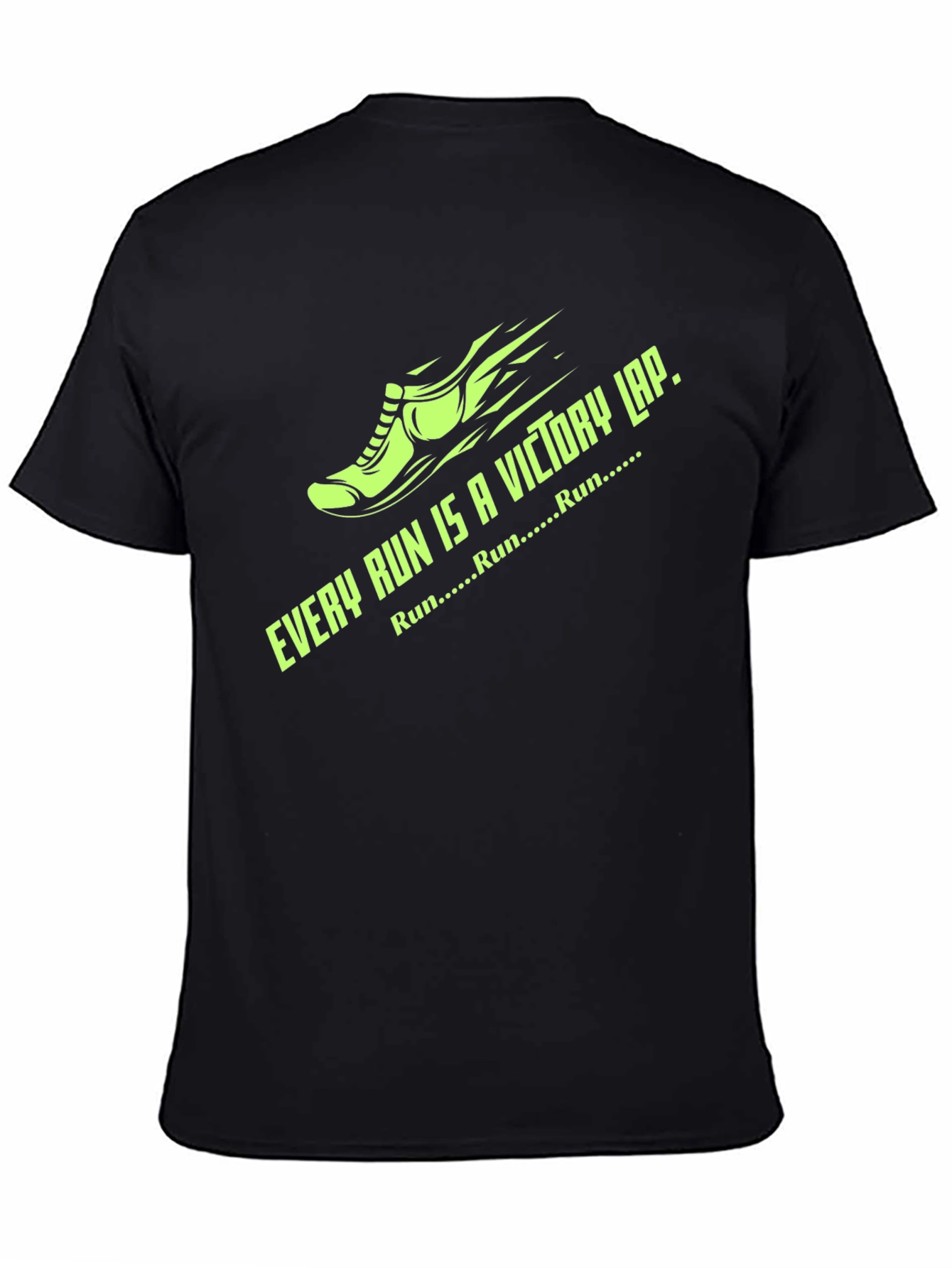 Every Run Victory Lap Black Graphic Tee
