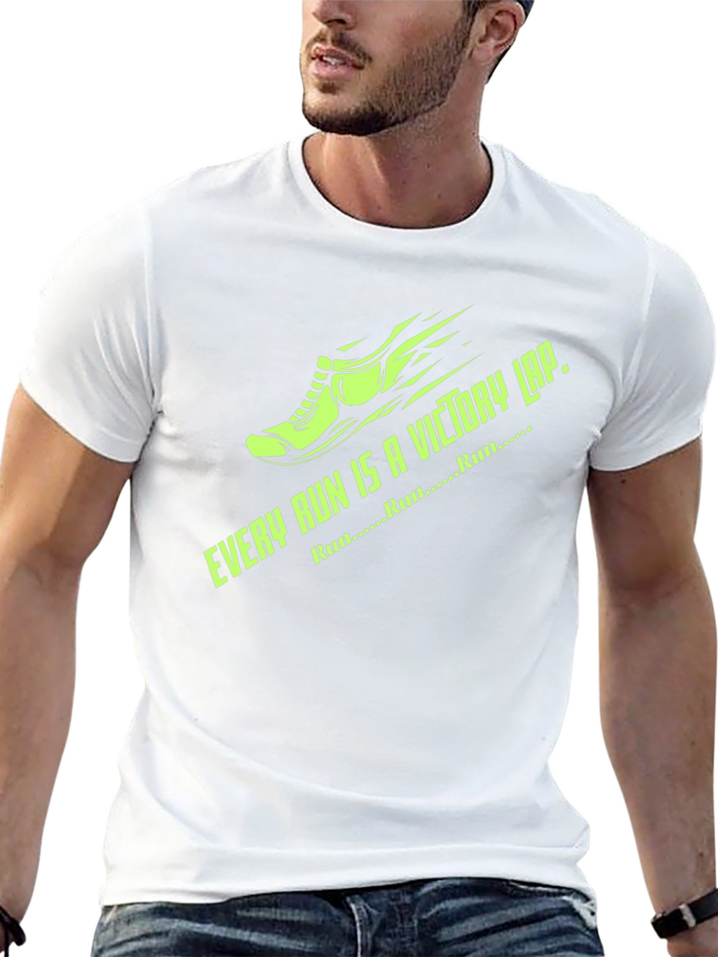 Every Run Victory Lap Black Graphic Tee
