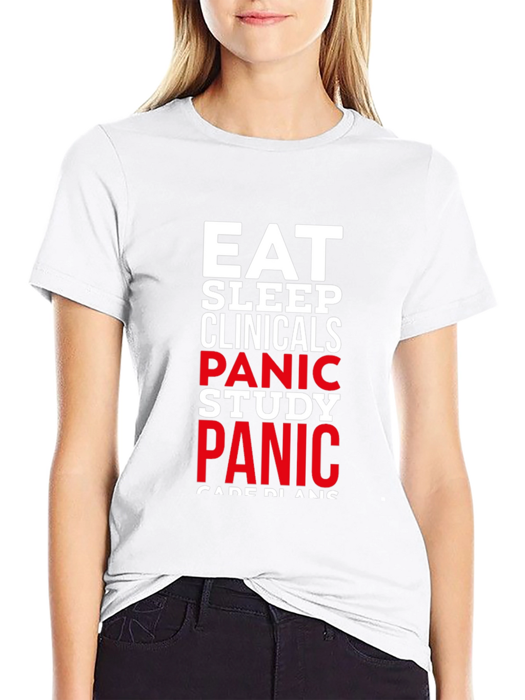 Eat Sleep Clinicals Panic T-Shirt - Student Life Tee