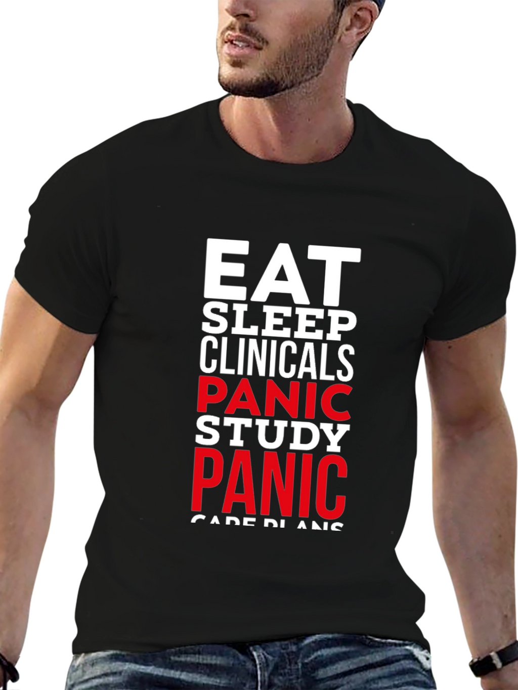 Eat Sleep Clinicals Panic T-Shirt - Student Life Tee