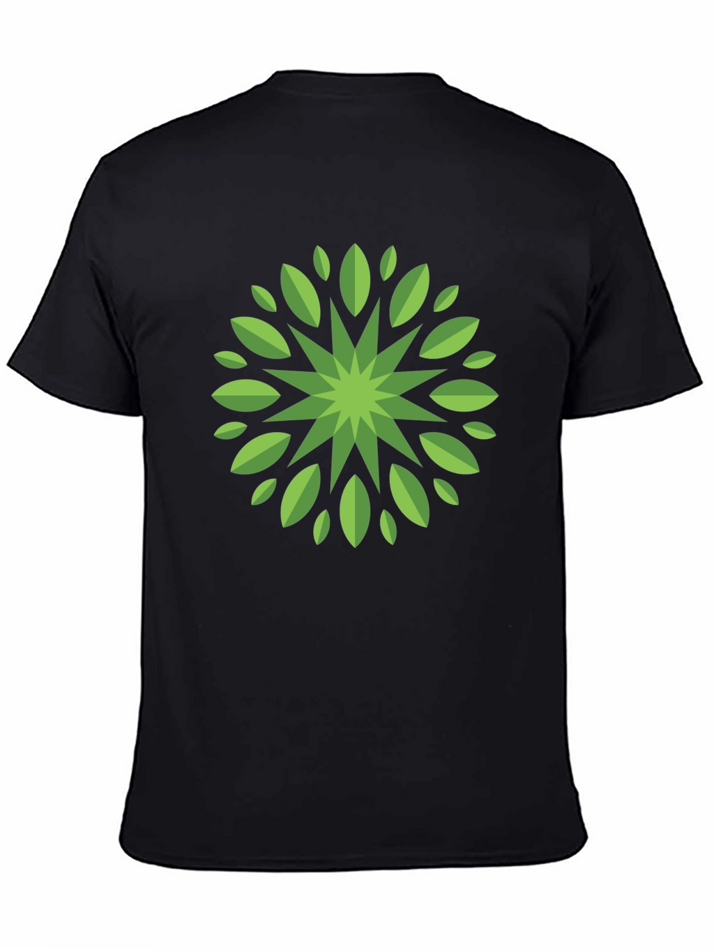 Leaf Mandala Graphic Tee - Stylish Black T-Shirt