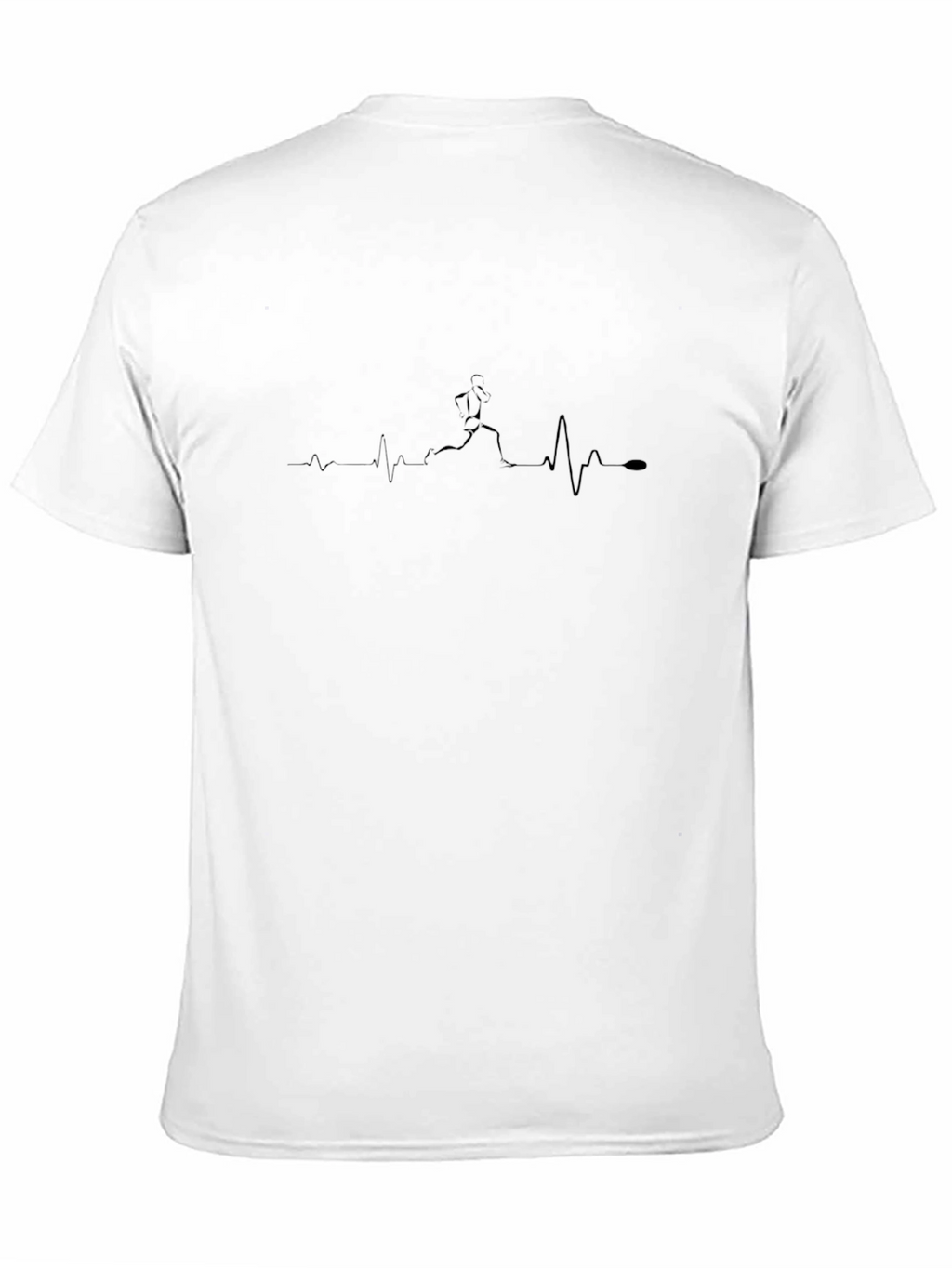 Runner Heartbeat T-Shirt - Black Graphic Tee