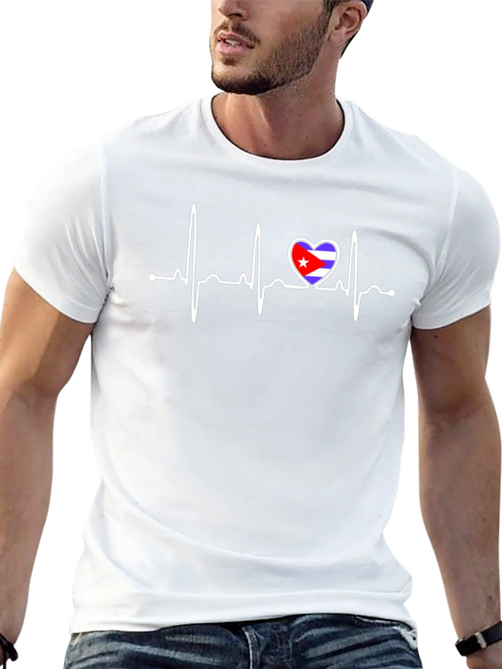 Cuba Heartbeat T-Shirt - Black