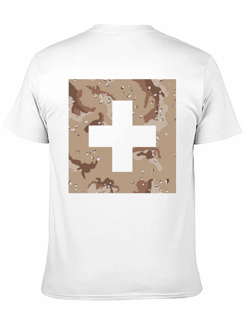 Camo Plus Sign Graphic Tee - Stylish Mens T-Shirt