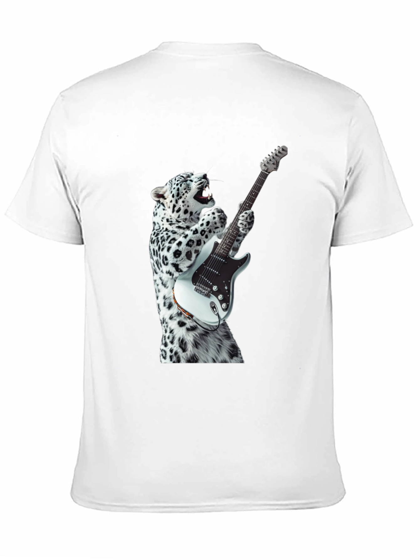 Cool Cat Guitar Player Graphic Tee - Black