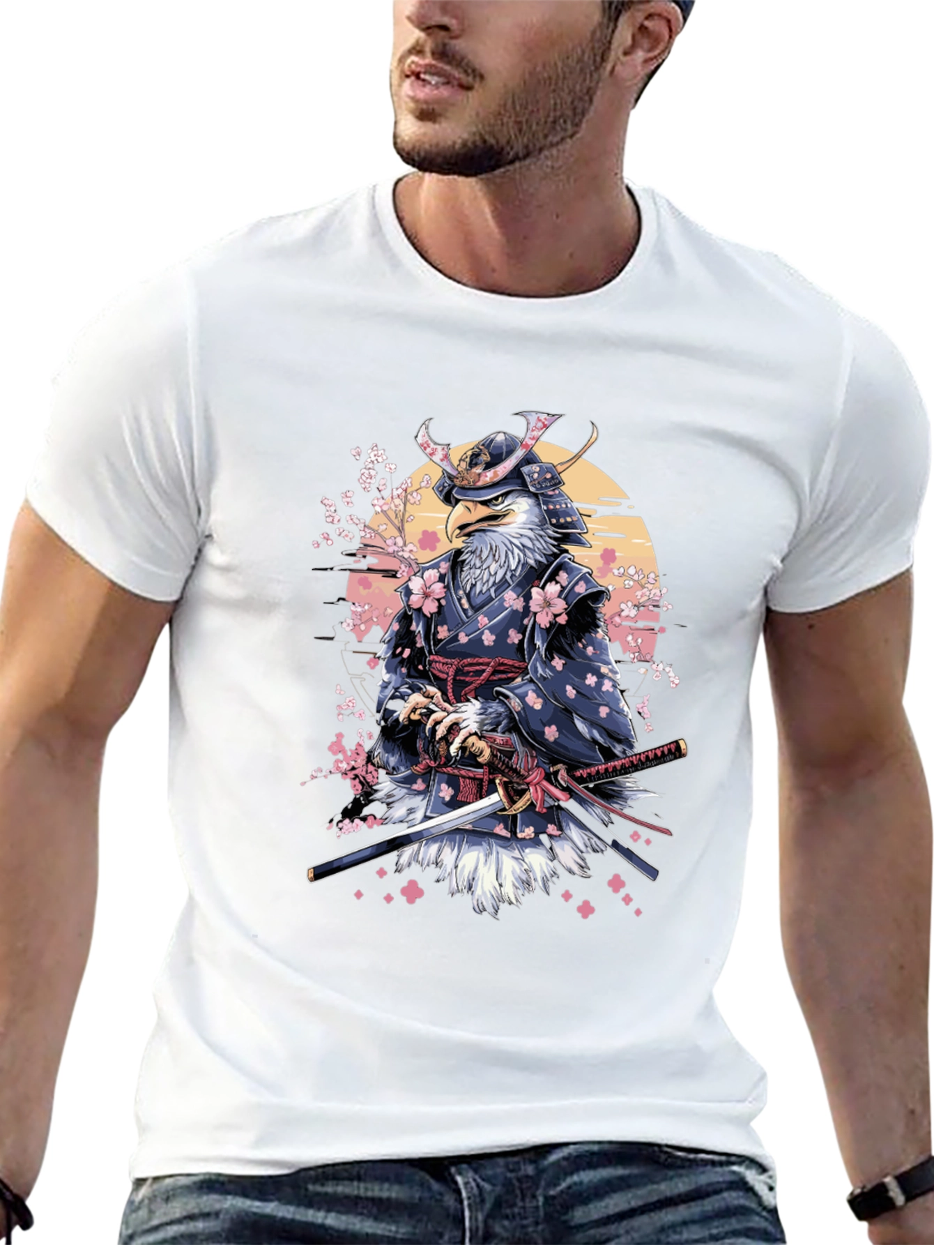 Eagle Samurai T-Shirt - Unique Graphic Tee