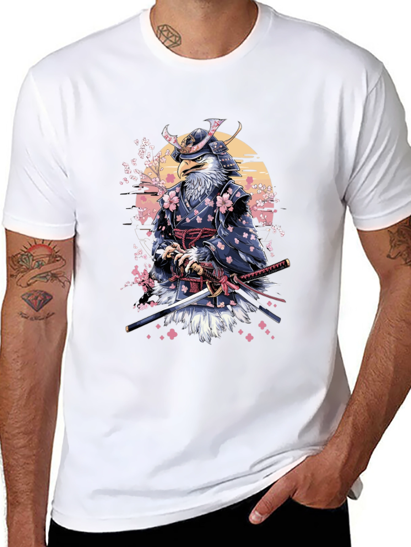 Eagle Samurai T-Shirt - Unique Graphic Tee
