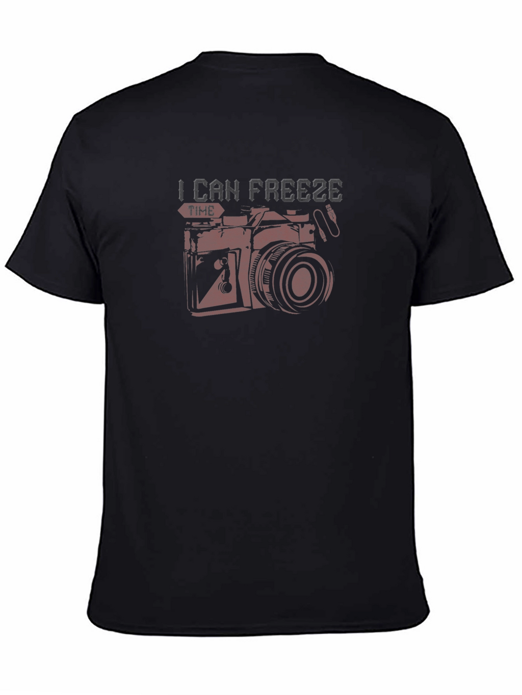 Freeze Time Camera Graphic T-Shirt - Black