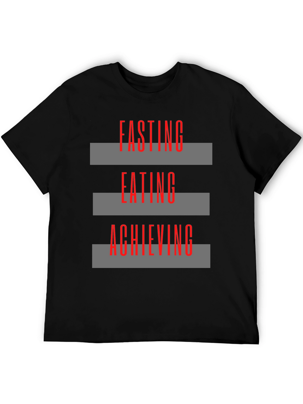 Fasting Eating Achieving Graphic Tee - Black