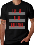 Fasting Eating Achieving Graphic Tee - Black