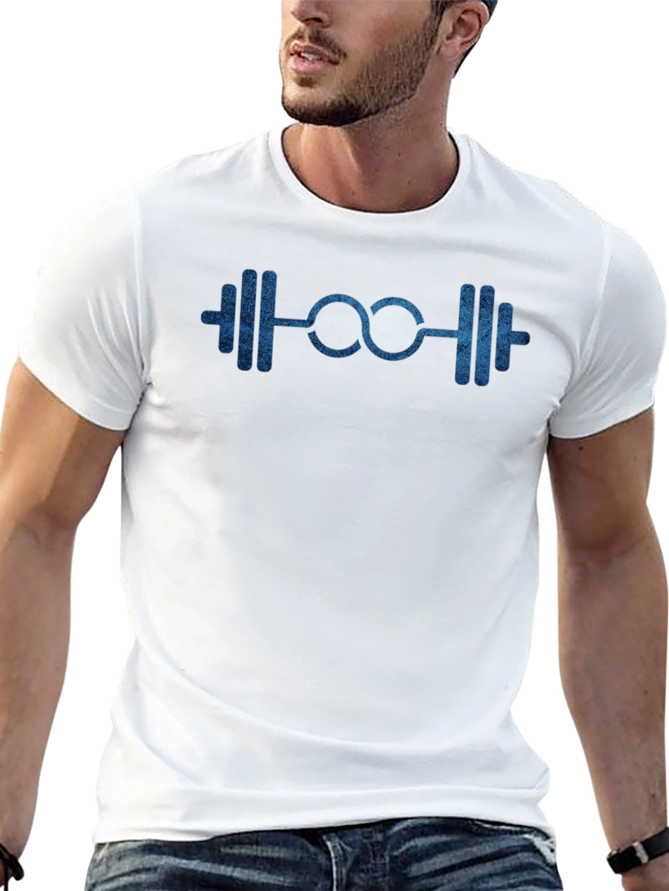 Barbell Infinity Black T-Shirt - Fitness Gym Workout Apparel