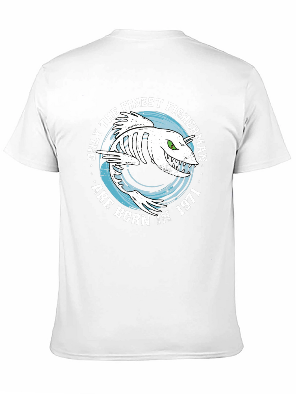 Finest Fisherman Born in 1971 Black T-Shirt