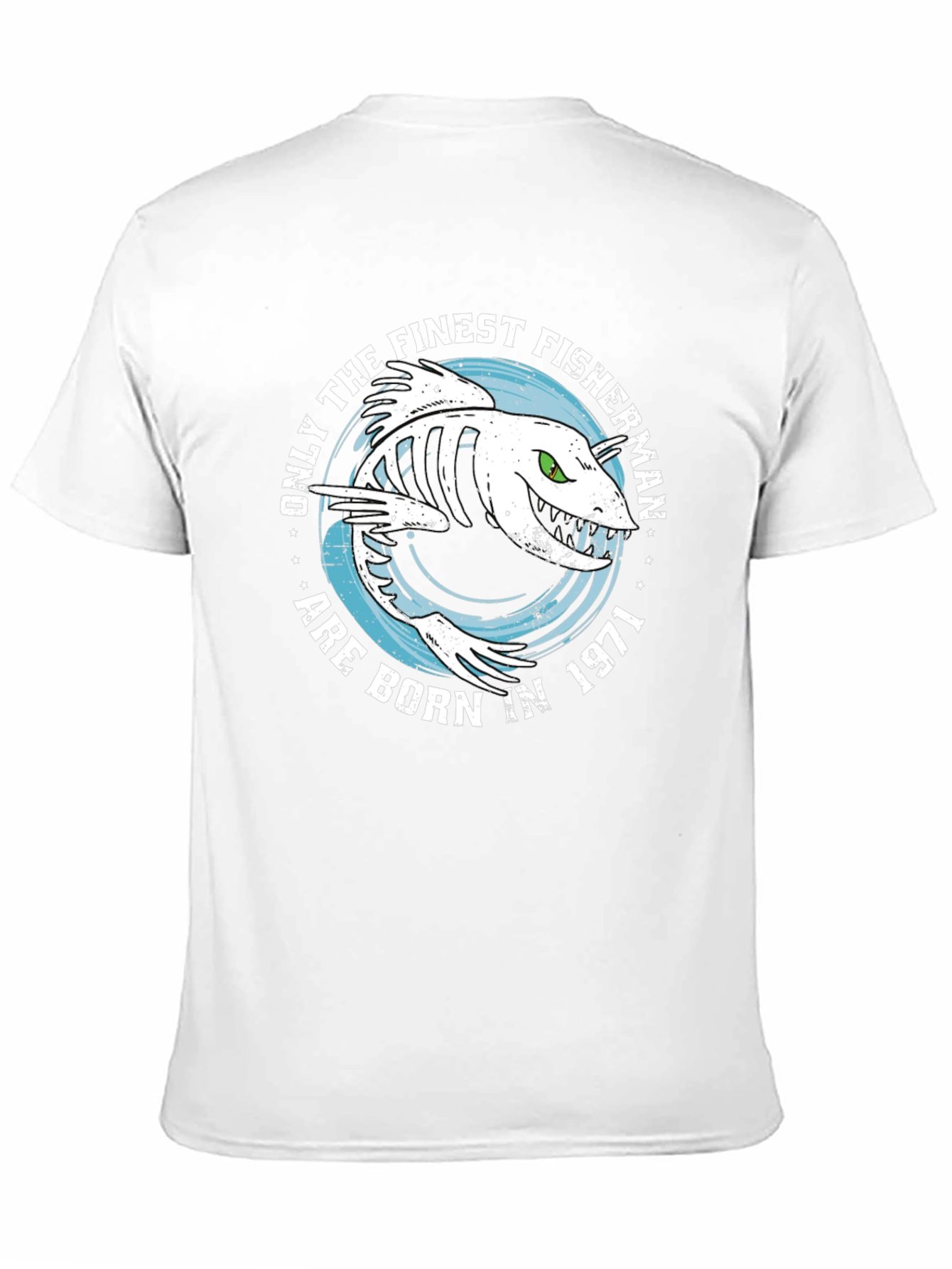 Finest Fisherman Born in 1971 Black T-Shirt
