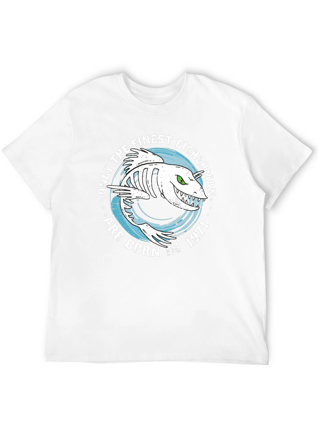 Finest Fisherman Born in 1971 Black T-Shirt