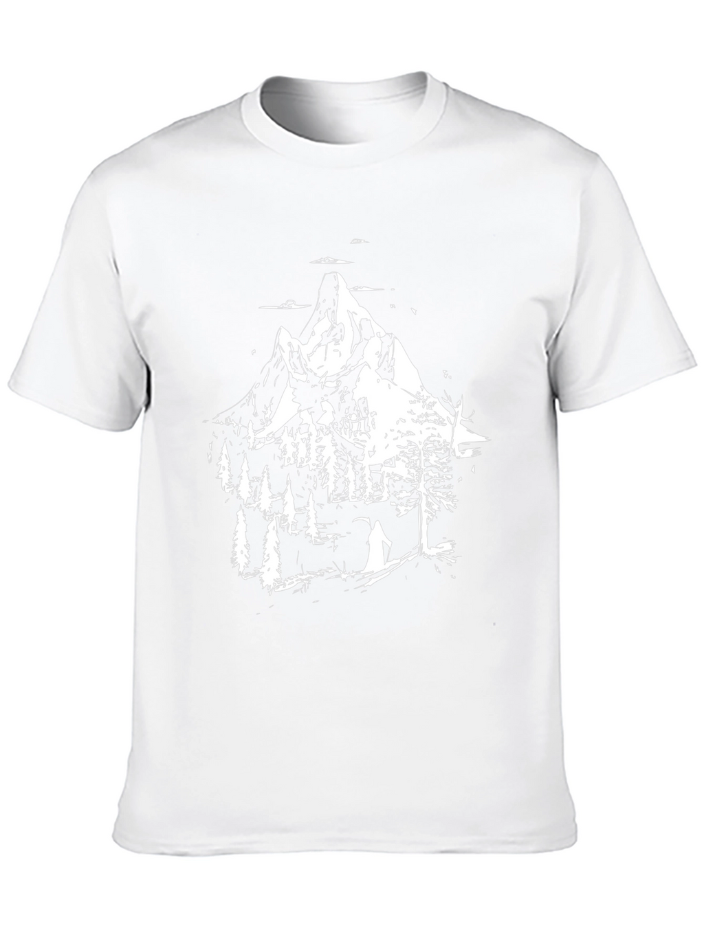 Mountain Scene Black T-Shirt