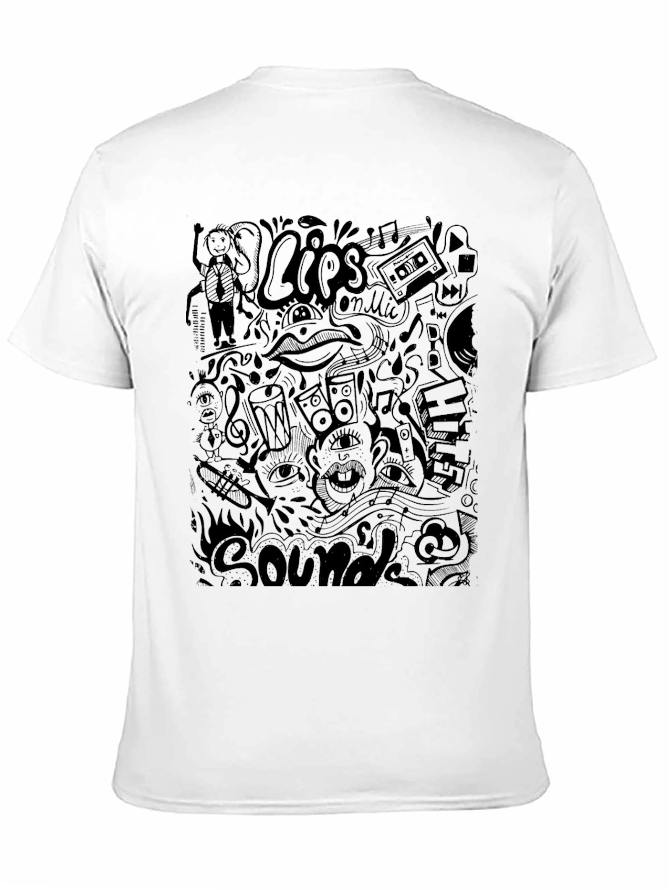 Black Doodle Art T-Shirt