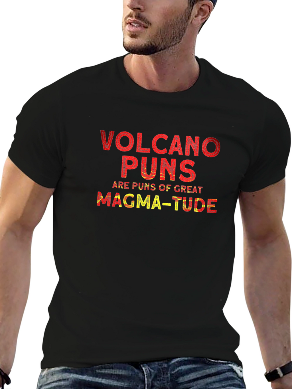 Volcano Puns Graphic T-Shirt - Great Magma-tude!