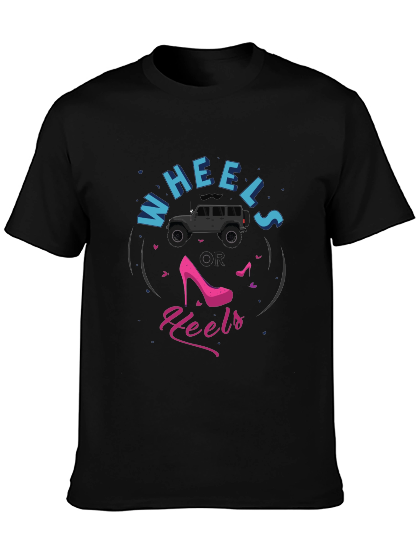 Wheels or Heels Graphic T-Shirt