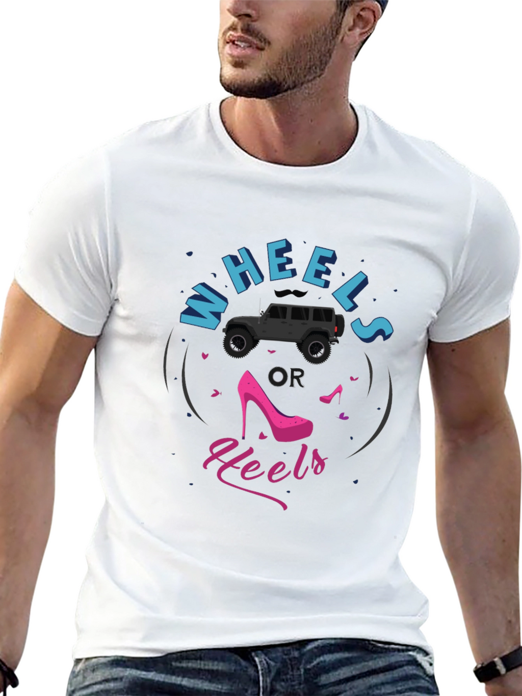 Wheels or Heels Graphic T-Shirt