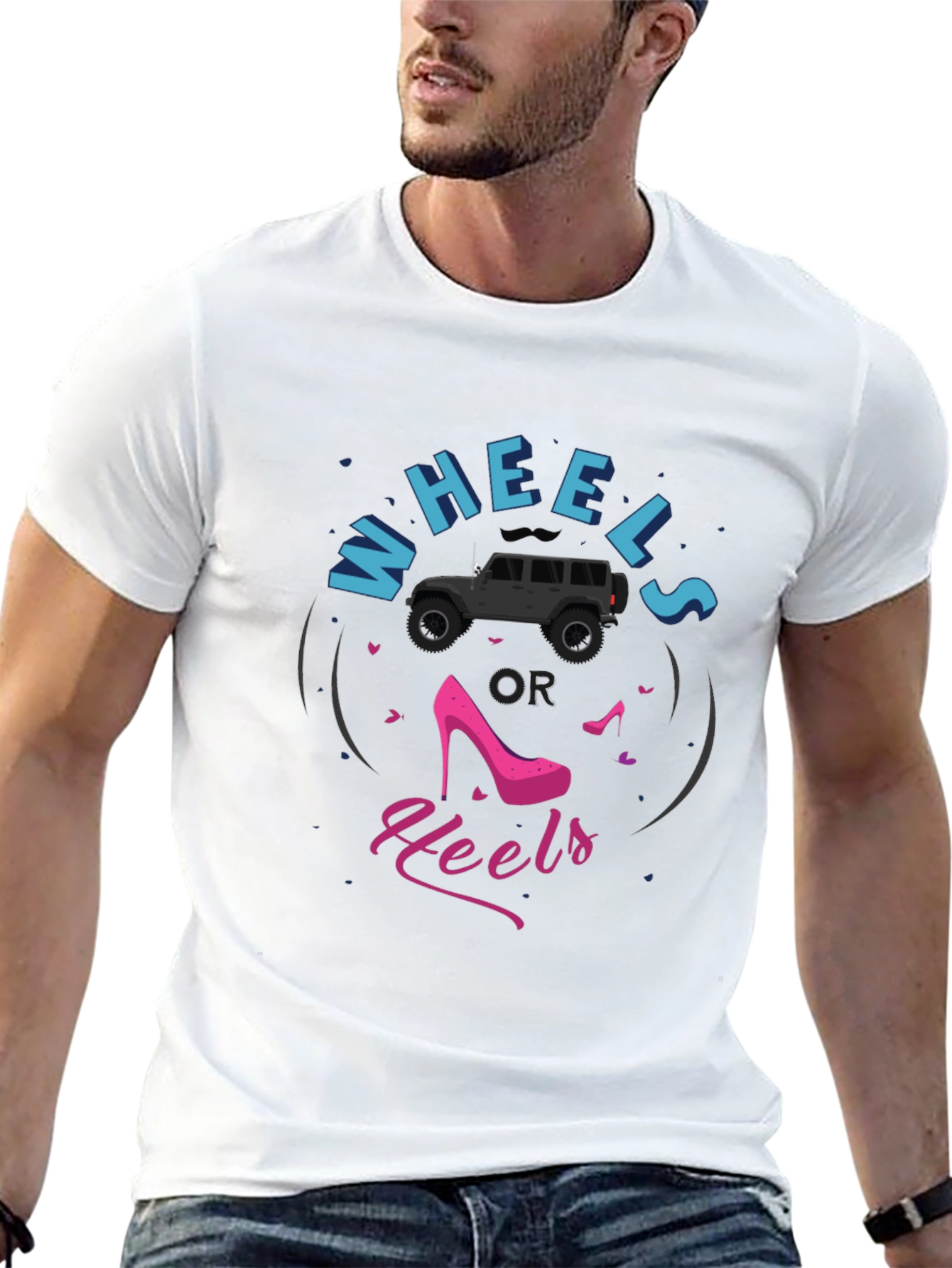 Wheels or Heels Graphic T-Shirt