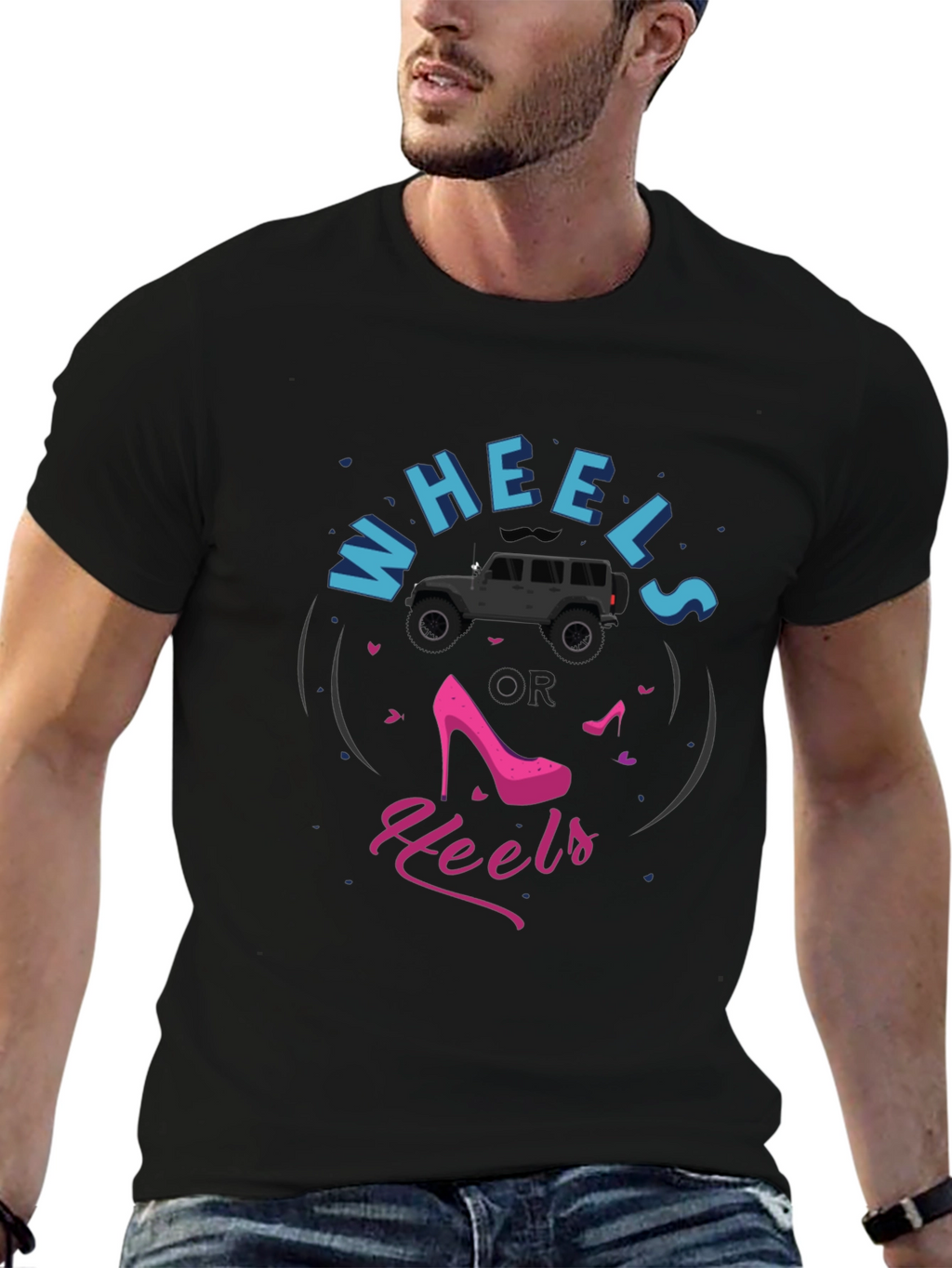 Wheels or Heels Graphic T-Shirt