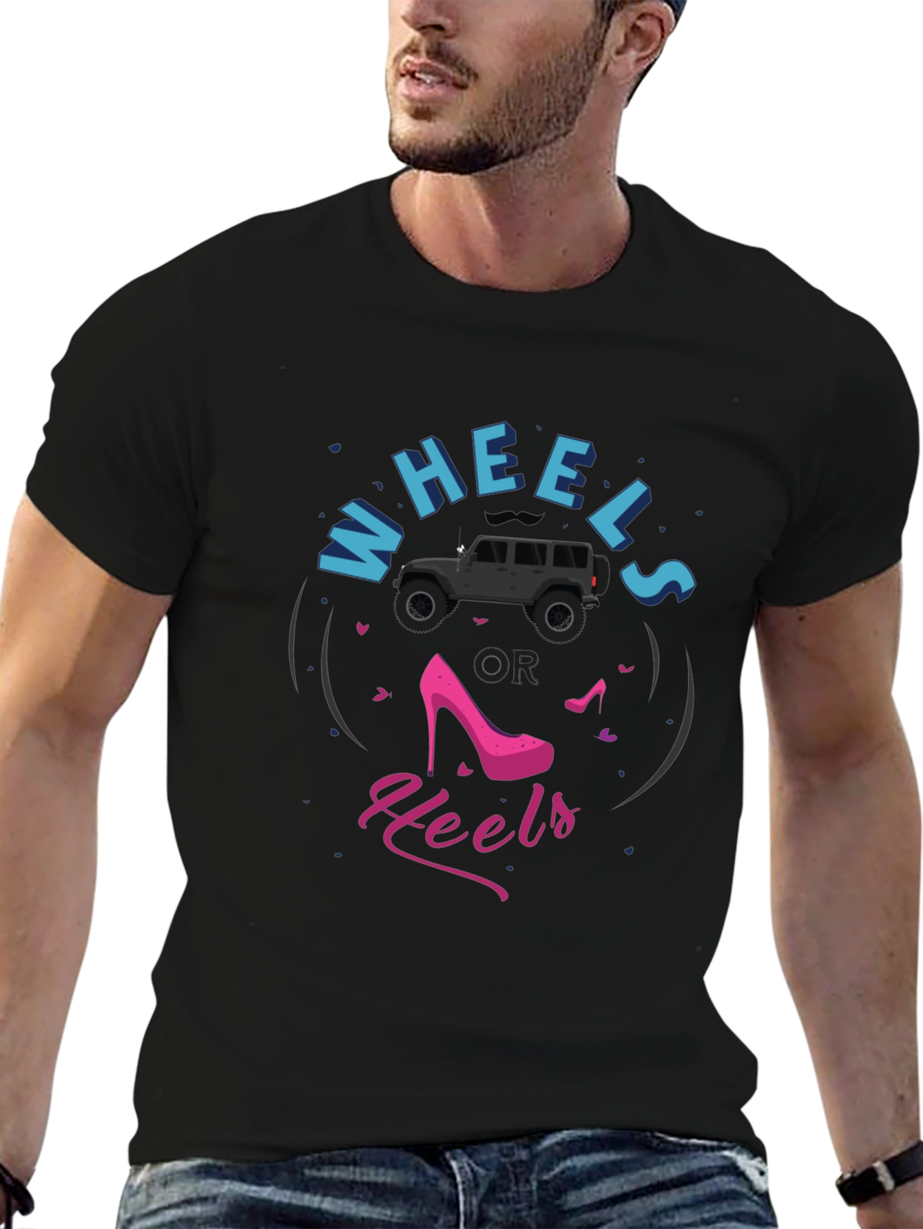 Wheels or Heels Graphic T-Shirt