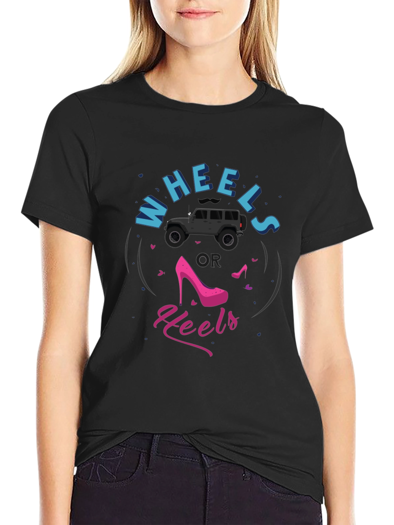 Wheels or Heels Graphic T-Shirt