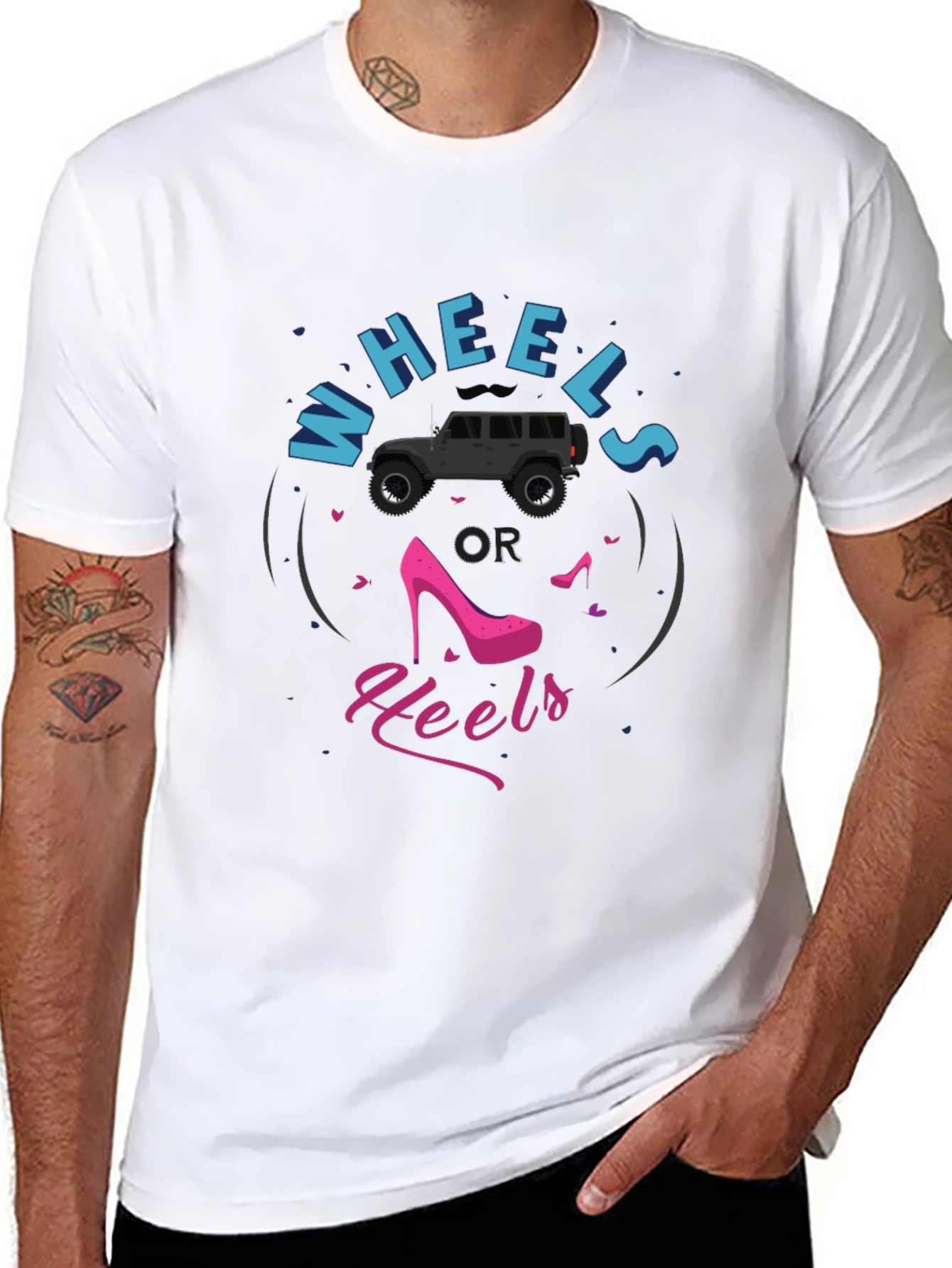 Wheels or Heels Graphic T-Shirt
