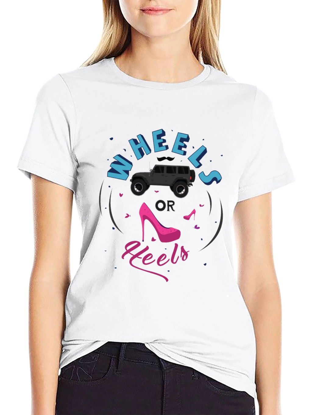 Wheels or Heels Graphic T-Shirt