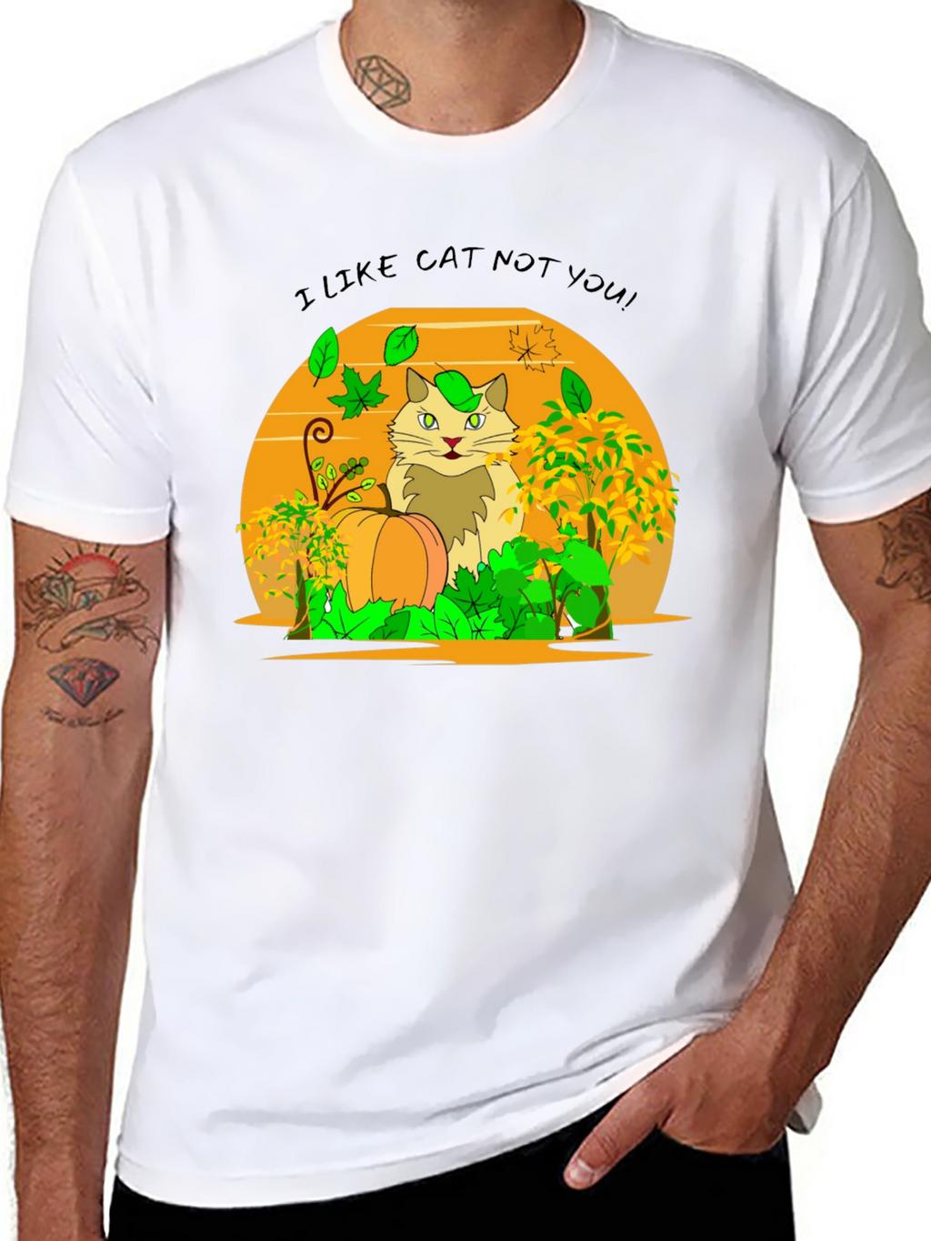 I Like Cat Not You! Novelty T-Shirt