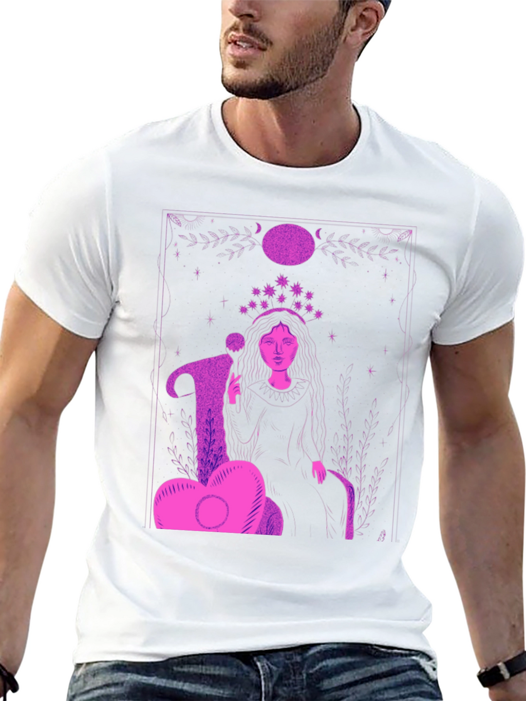 Mystical Woman Graphic Tee - Black