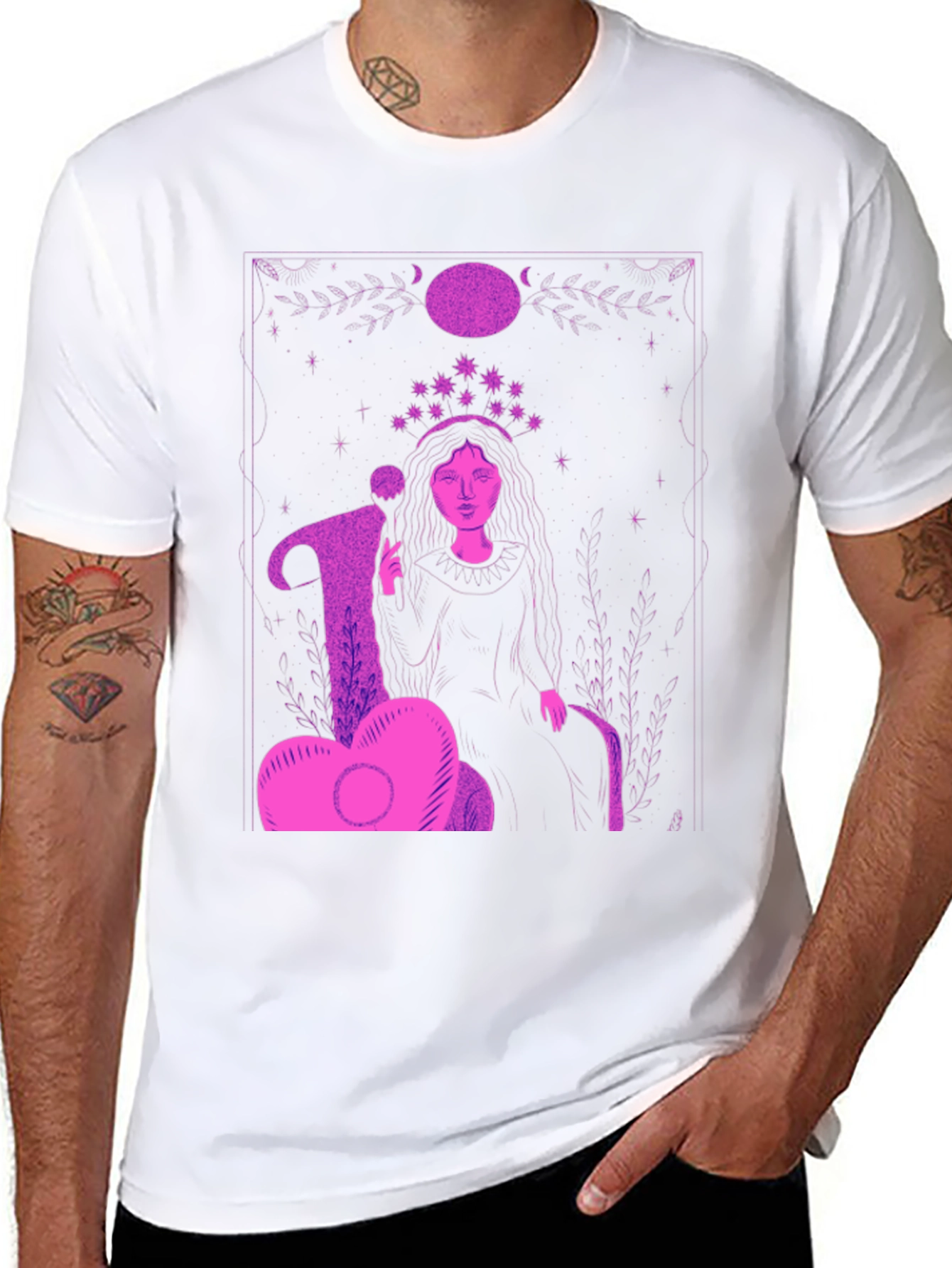 Mystical Woman Graphic Tee - Black
