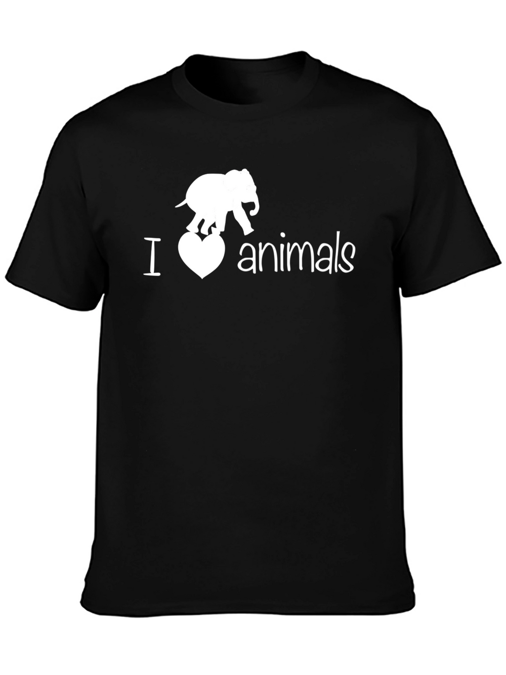 I Love Animals T-Shirt Elephant Graphic Tee