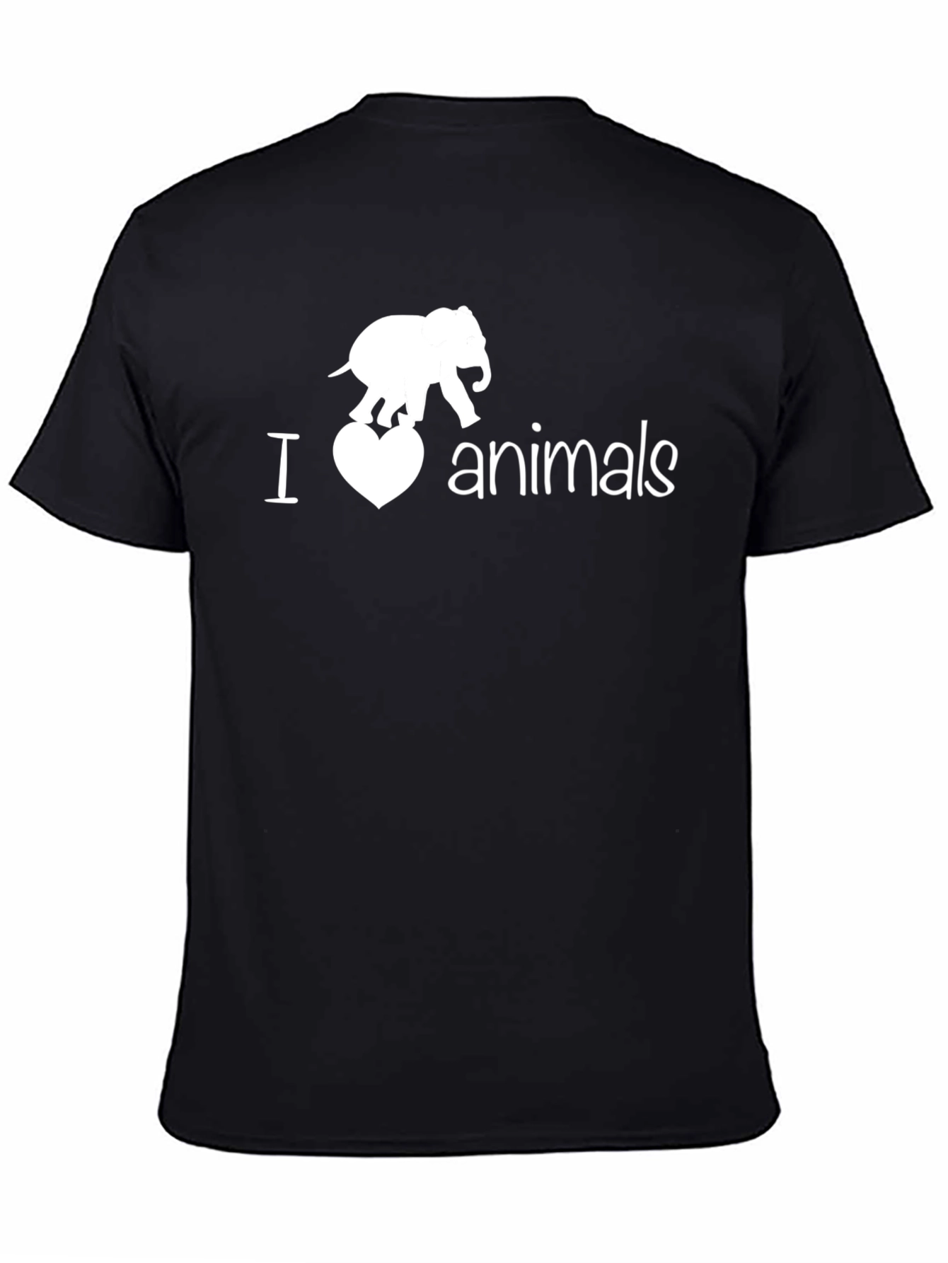 I Love Animals T-Shirt Elephant Graphic Tee