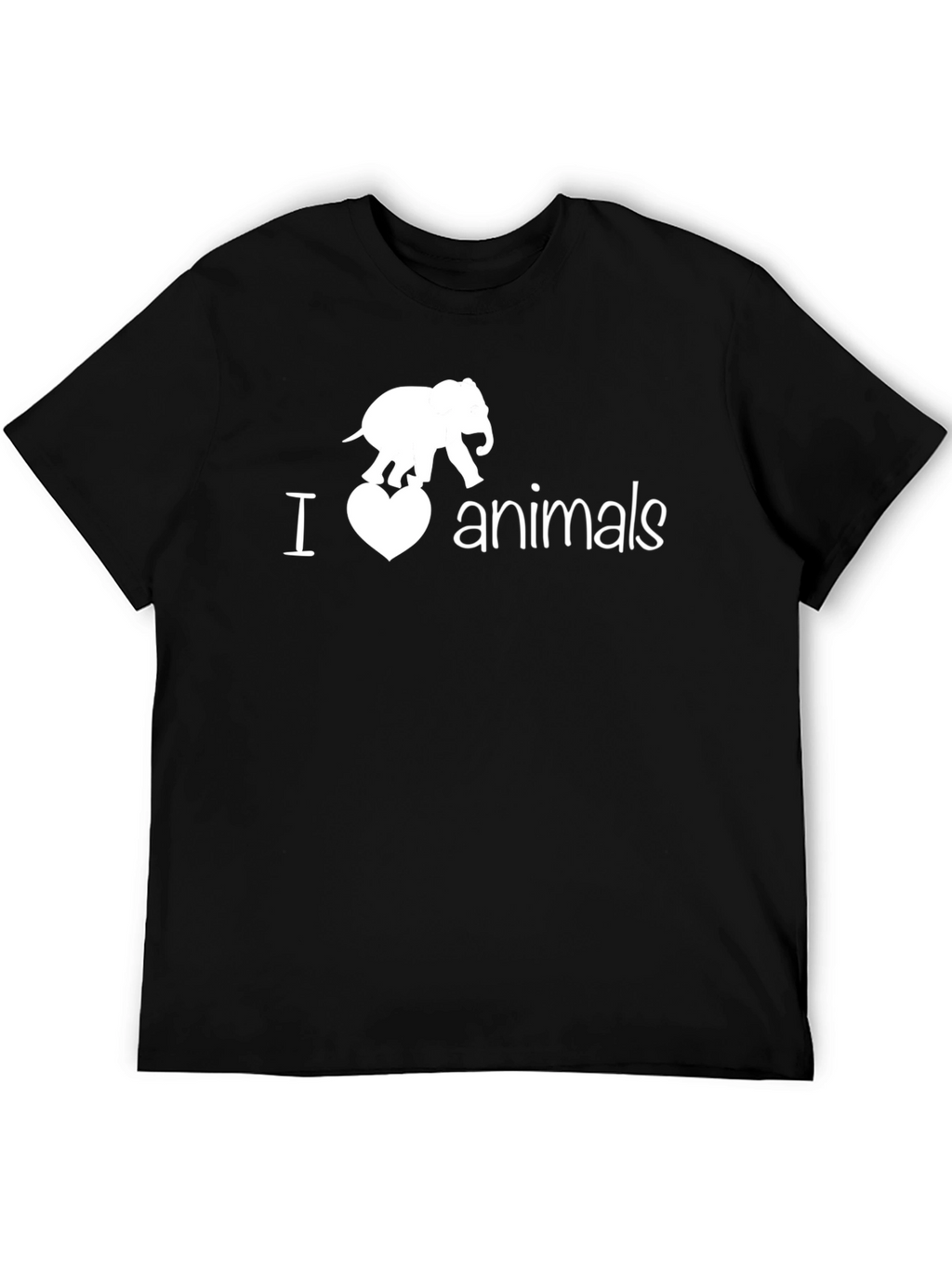 I Love Animals T-Shirt Elephant Graphic Tee