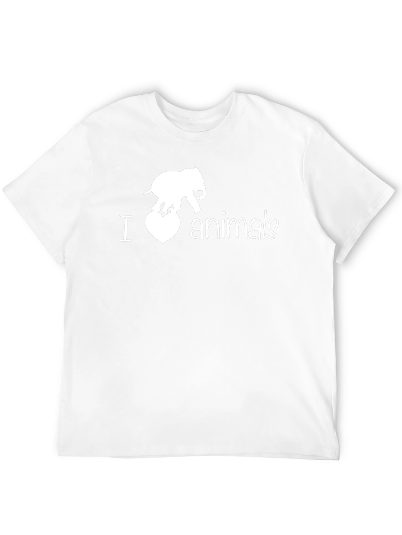 I Love Animals T-Shirt Elephant Graphic Tee