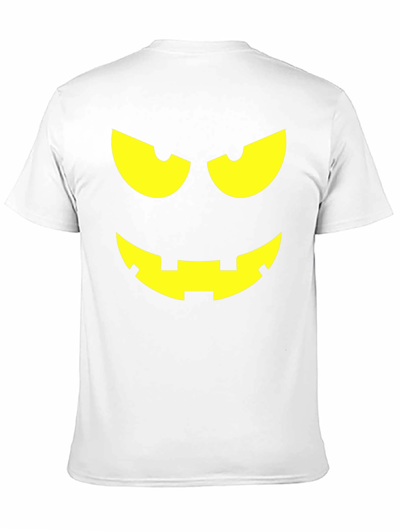 Halloween Pumpkin Face Graphic Tee - Black