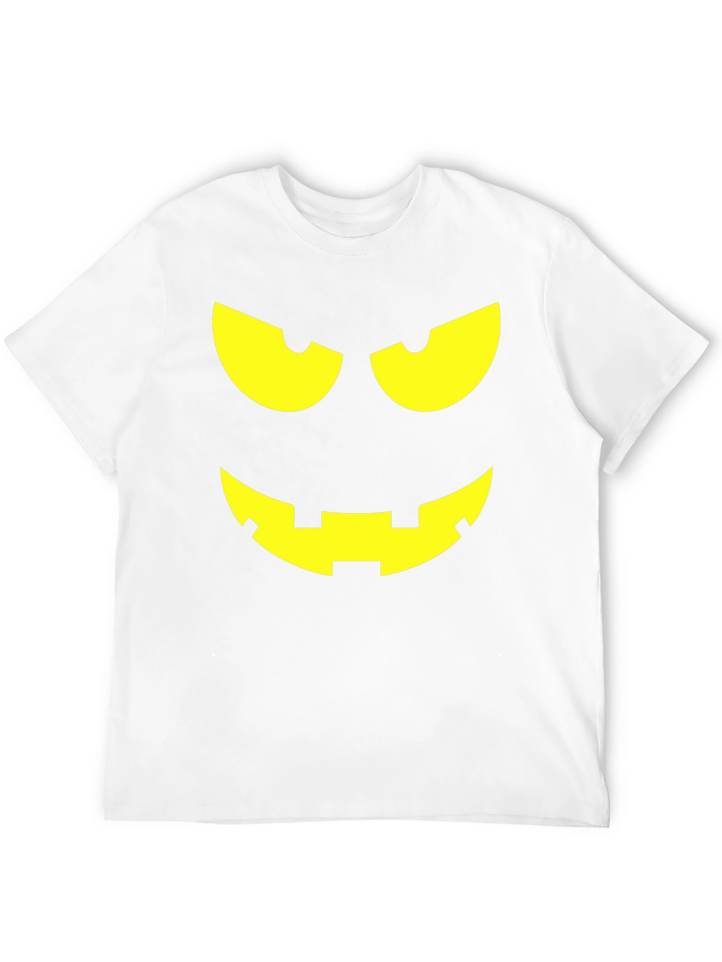 Halloween Pumpkin Face Graphic Tee - Black