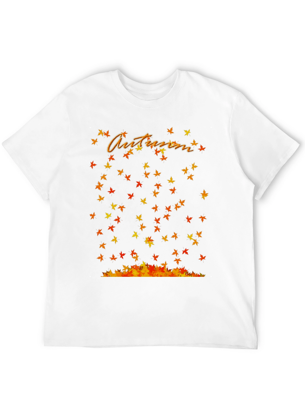 Autumn Leaves Graphic Black T-Shirt